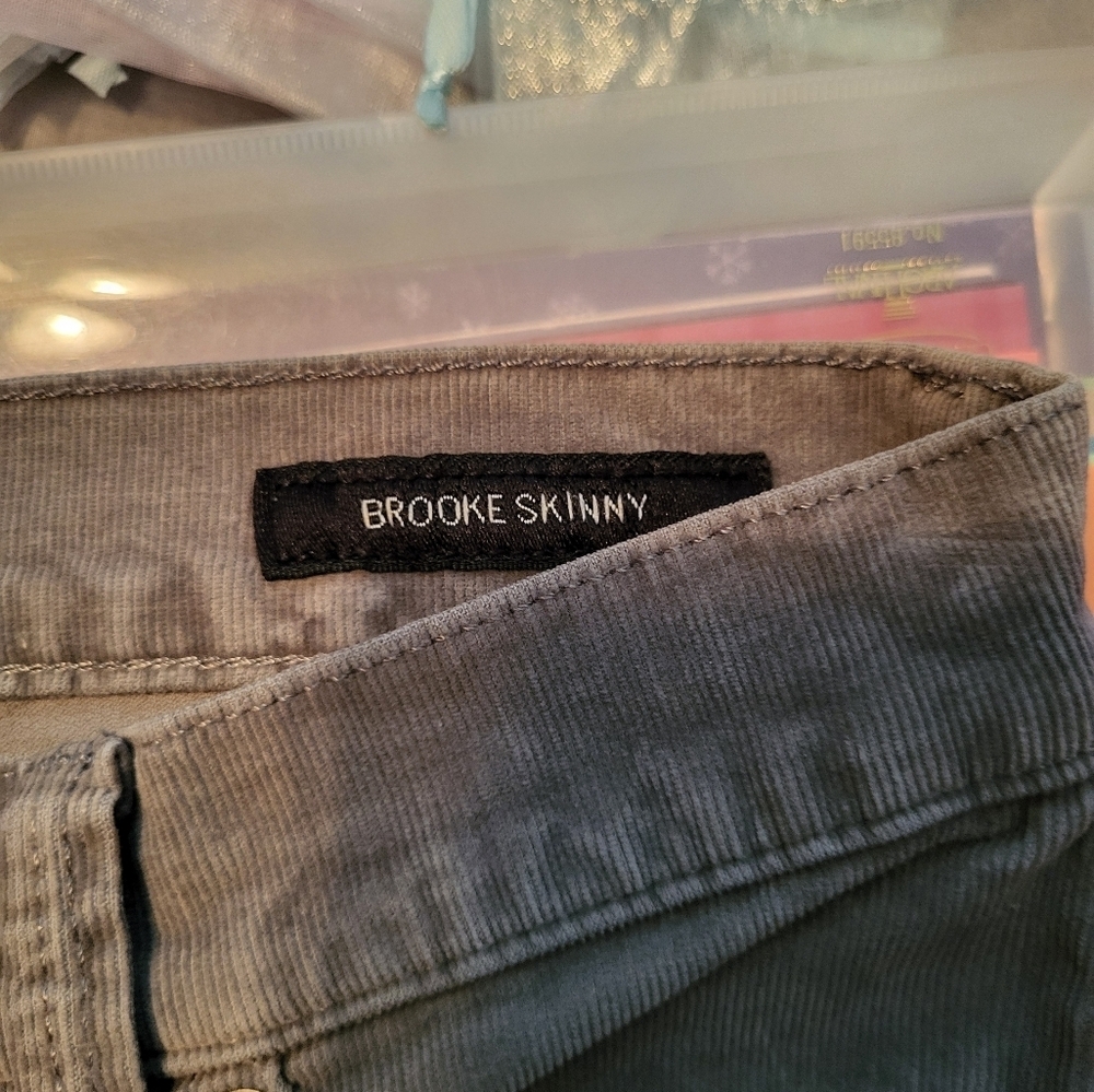 Lucky Brand corduroy brownish/grayish Brooke skinny jeans, Size 8/29, EUC - Picture 4 of 6
